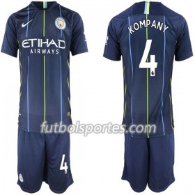 Camisetas Manchester City Kompany 4 Niño Segunda Equipacion 2018/2019
